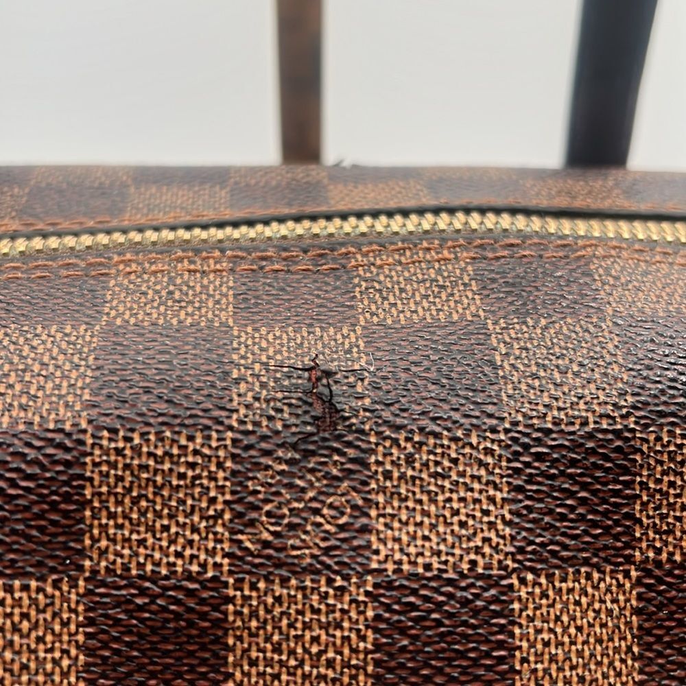 LOUIS VUITTON VINTAGE PAPILLON 26 DAMIER EBENE HANDBAG PURSE - Picture 5 of 14